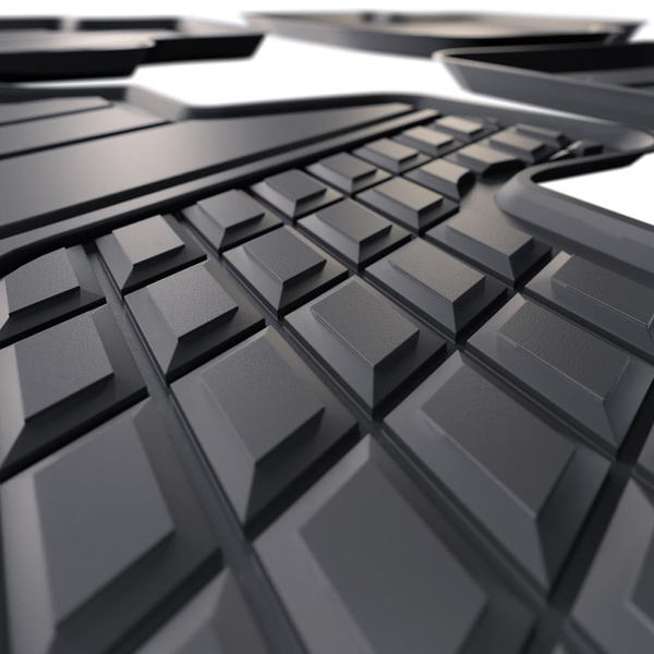 Tapis de sol en TPE adapté pour Cupra Ateca SUV (11.2018-....) - tapis de voiture - noir