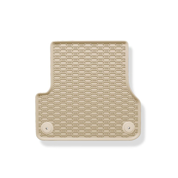 Tapis de sol en caoutchouc adapté pour Audi A6 C7 Avant, Berline (2011-2018) - tapis de voiture - beige - 4 pcs.
