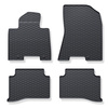 Tapis de sol en caoutchouc adapté pour Hyundai Tucson III SUV (2015-2020) - tapis de voiture - noir - 4 pcs.
