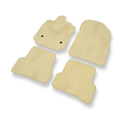 Tapis de Sol Velours adapté pour Renault Captur SUV (2013-2019) - Premium tapis de voiture - beige