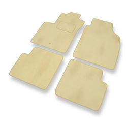 Tapis de Sol Velours adapté pour Fiat 500 Hayon (2007-2012) - Premium tapis de voiture - beige