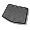 Tapis de coffre adapté pour Ford Focus III Hayon (03.2011-08.2018) - bac de coffre - protection de coffre voiture - avec roue de secours à usage temporaire ou kit de réparation