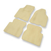Tapis de Sol Velours adapté pour Kia Shuma I Hayon, Berline (1997-2001) - Premium tapis de voiture - beige