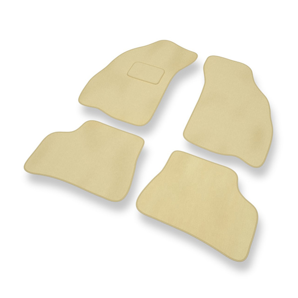 Tapis de Sol Velours adapté pour Hyundai Accent I Coupé, Hayon, Berline (1995-1999) - Premium tapis de voiture - beige