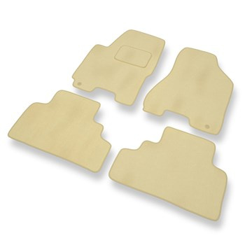 Tapis de Sol Velours adapté pour Kia Sportage II (2004-2010) - Premium tapis de voiture - beige