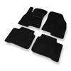 Tapis de Sol Velours adapté pour Kia Optima I Berline (2000-2005) - Premium tapis de voiture - noir