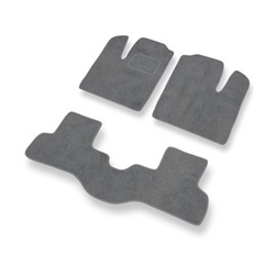 Tapis de Sol Velours adapté pour Fiat Doblo I Van (2000-2011) - Premium tapis de voiture - gris
