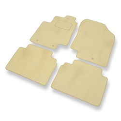 Tapis de Sol Velours adapté pour Kia Rio III Hayon, Berline (2011-2016) - Premium tapis de voiture - beige