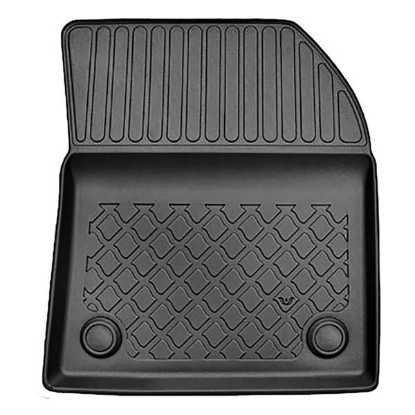Kit tapis de coffre et tapis de voiture TPE pour: DS 7 Crossback SUV (01.2019-2022) - aussi avec boîte hybride E-Tense;pas pour les modèles avec tunnel dans la deuxième rangée;coffre inférieur;sous / sans plancher amovible de coffre