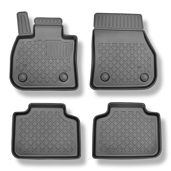 Tapis de sol en TPE adapté pour BMW X1 U11 SUV (10.2022-....) - pas pour la version électrique et hybride - tapis de voiture - noir