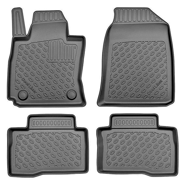 Tapis de sol en TPE adapté pour SsangYong Tivoli X150 Crossover (01.2020-12.2021) - tapis de voiture - noir