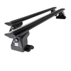 Barres de toit en aluminium adapté pour Renault Trafic Van (2007-2014) - Porte-Bagages de Voiture noir - points de montage - (suivant le modèle de voiture ils peuvent se situer à différents endroits)
