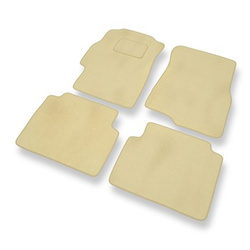 Tapis de Sol Velours adapté pour Honda Civic VI Aerodeck, Coupé, Hayon, Berline (1996-2000) 5 portes - Premium tapis de voiture - beige