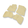 Tapis de Sol Velours adapté pour Toyota Aygo I Hayon (2005-2014) - Premium tapis de voiture - beige