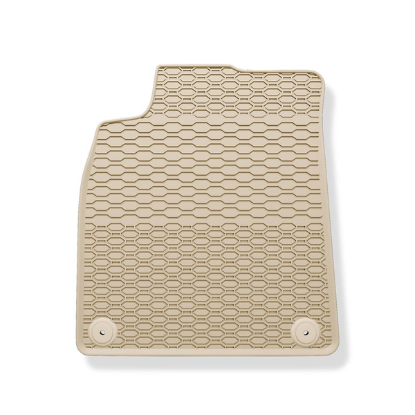 Tapis de sol en caoutchouc adapté pour Audi A7 4G Sportback (2010-2018) - tapis de voiture - beige - 4 pcs.
