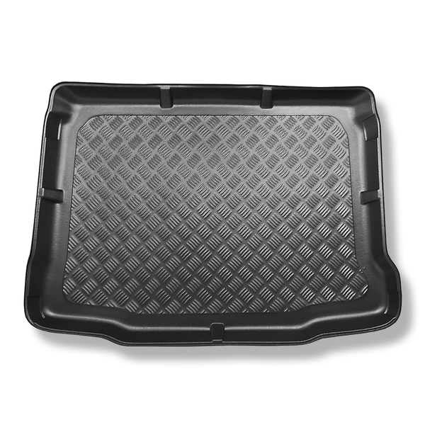 Tapis de coffre adapté pour Skoda Yeti SUV (06.2009-11.2017) - bac de coffre - protection de coffre voiture - coffre inférieur; avec roue de secours à usage temporaire ou kit de réparation