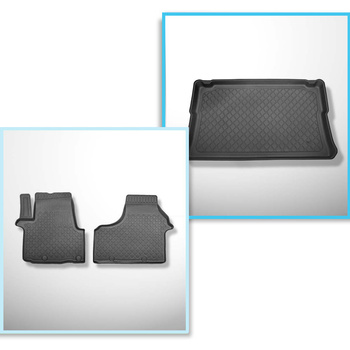 Kit tapis de coffre et tapis de voiture TPE pour: Fiat Talento Van (2016-2020) -