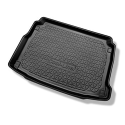 Tapis de coffre adapté pour Peugeot 308 II Hayon (08.2013-11.2021) - bac de coffre - protection de coffre voiture - coffre supérieur (seuil de chargement plat); avec cavité droite; avec roue de secours taille normale