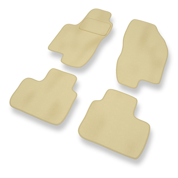Tapis de Sol Velours adapté pour Alfa Romeo 156 I Crosswagon, Berline, Sportwagon (1997-2003) - Premium tapis de voiture - beige