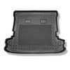 Tapis de coffre adapté pour Mitsubishi Pajero IV Wagon SUV (04.2007-07.2015) - bac de coffre - protection de coffre voiture - 5/7 places (3e rangée abaissée); version longue (Long)
