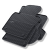 Tapis de sol en caoutchouc adapté pour Skoda Octavia II Break, Liftback (2004-2013) - tapis de voiture - noir - 4 pcs.