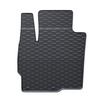 Tapis de sol en caoutchouc adapté pour Mitsubishi Outlander III SUV (2012-2022) - tapis de voiture - noir - 4 pcs.