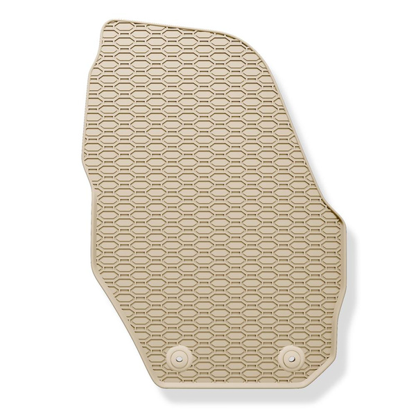 Tapis de sol en caoutchouc adapté pour Volvo S60 II Berline (2010-2019) - tapis de voiture - beige - 4 pcs.