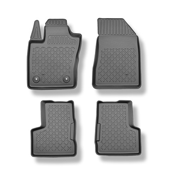 Tapis de sol en TPE adapté pour Jeep Renegade 4xe Plug-in Hybrid SUV (06.2020-....) - tapis de voiture - noir