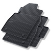 Tapis de sol en caoutchouc adapté pour Opel Astra J Hayon, Berline, Sports Tourer (2009-2019) - tapis de voiture - noir - 4 pcs.