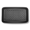 Tapis de coffre adapté pour Volkswagen Sharan II Van (09.2010-03.2022) - bac de coffre - protection de coffre voiture - 7 places; 3e rangée soulevée (pour l'espace derriere la 3e rangée de sieges)