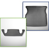 Kit tapis de coffre et tapis de voiture TPE pour: Tesla Model X SUV (10.2016-12.2020) - 6 posti;III rangée;coffre supérieur;derrière 2ème rangée de sièges (3me rangée abaissée)