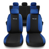 Housses de siège adaptées pour Peugeot 207 (2006-2013) - housse siege voiture universelles - couverture siege - TG-BL