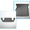Kit tapis de coffre et tapis de voiture TPE pour: Tesla Model X SUV (10.2016-12.2020) - 6 posti;III rangée;coffre supérieur;derrière 2ème rangée de sièges (3me rangée abaissée)