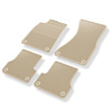 Tapis de sol en caoutchouc adapté pour Audi A6 C7 Avant, Berline (2011-2018) - tapis de voiture - beige - 4 pcs.