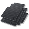 Tapis de sol en caoutchouc adapté pour Citroen C3 Aircross SUV (2017-2024) - tapis de voiture - noir - 4 pcs.
