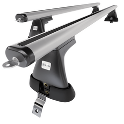 Barres de toit en aluminium adapté pour Dacia Logan I Berline (2004-2012) - Porte-Bagages de Voiture argent - toit normal