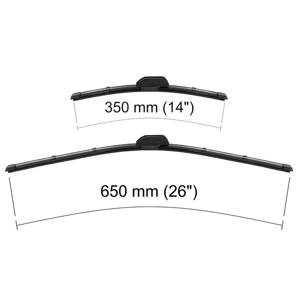 Balais d'essuie-glace de pare-brise adaptés pour Fiat Sedici Crossover (05.2006-12.2014) - balais plat