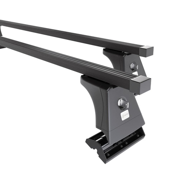 Barres de toit en acier adapté pour BMW 5 F10 Berline (2010-2017) - Porte-Bagages de Voiture noir - points de montage - (suivant le modèle de voiture ils peuvent se situer à différents endroits)