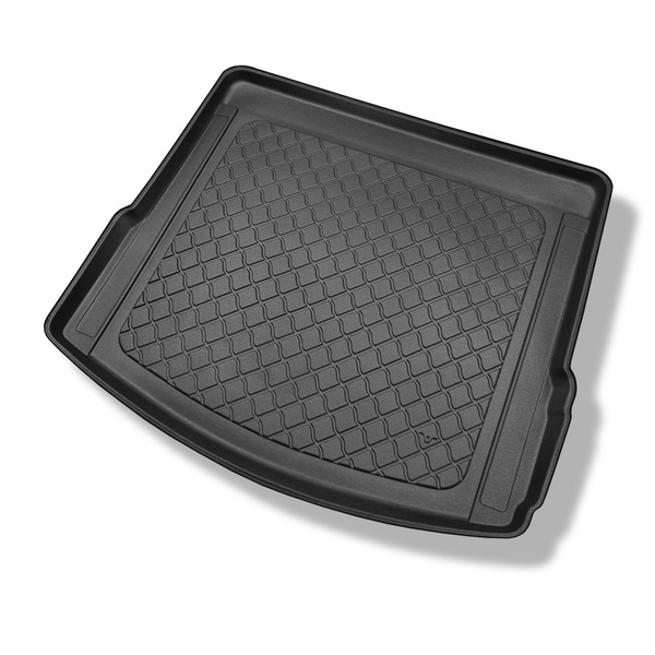 Tapis de coffre adapté pour Porsche Macan SUV (03.2014-06.2024) - bac de coffre - protection de coffre voiture - aussi pour les modèles avec des rails de fixation