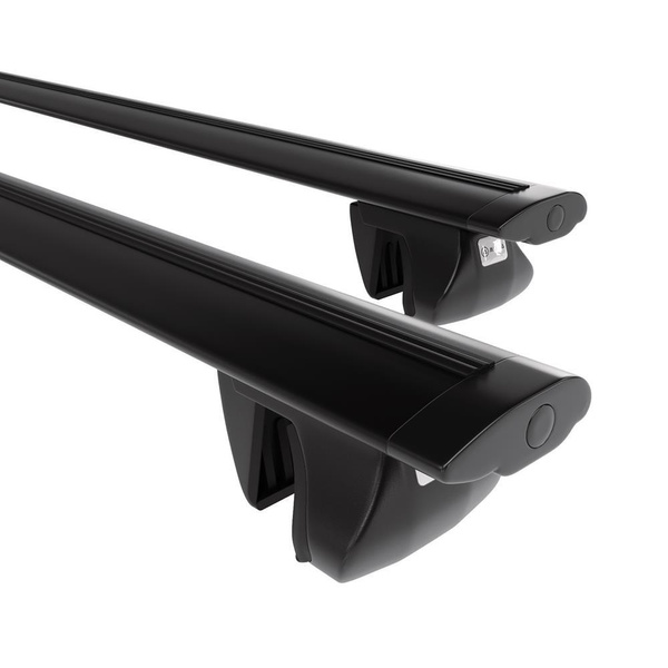 Barres de toit en aluminium adapté pour Volvo XC90 II SUV (2015-....) - Porte-Bagages de Voiture noir - rails