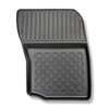 Tapis de sol en TPE adapté pour Mitsubishi Outlander III SUV (09.2012-10.2021) - non pour version hybride; sans la troisième rangée de sièges - tapis de voiture - noir