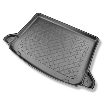 Tapis de coffre adapté pour Mercedes-Benz Classe A W177 250e Plug-in Hybrid Hayon (08.2019-....) - bac de coffre - protection de coffre voiture - cavités amovibles dans les modèles avec filets latéraux