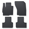 Tapis de sol en caoutchouc adapté pour Mitsubishi ASX SUV (2010-2021) - tapis de voiture - noir - 4 pcs.