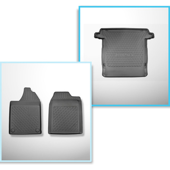Kit tapis de coffre et tapis de voiture TPE pour: Aixam Crossline Crossover (2005-2010) - 2 places