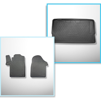 Kit tapis de coffre et tapis de voiture TPE pour: Mercedes-Benz EQV 300 Van (10.