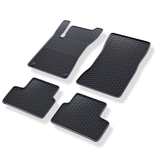 Tapis de sol en caoutchouc adapté pour Mercedes-Benz GLA H247 Crossover (2019-....) - tapis de voiture - noir - 4 pcs.