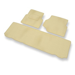 Tapis de Sol Velours adapté pour Land Rover Defender II SUV (1990-2007) - Premium tapis de voiture - beige