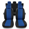 Housses de siège adaptées pour Peugeot 208 I, II (2012-....) - housse siege voiture universelles - couverture siege - X.R-BL