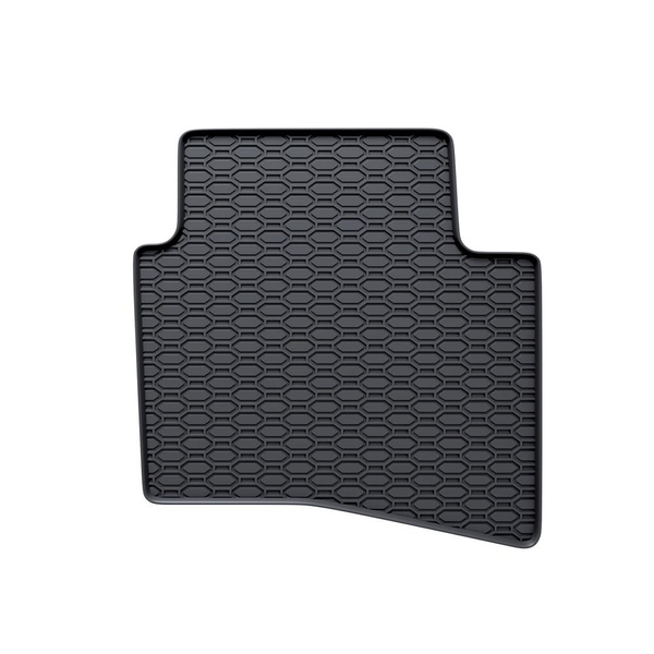 Tapis de sol en caoutchouc adapté pour Kia Rio III Hayon, Berline (2011-2016) - tapis de voiture - noir - 4 pcs.