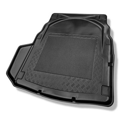 Tapis de coffre adapté pour Mercedes-Benz Classe E W212 Berline (03.2009-03.2016) - bac de coffre - protection de coffre voiture - avec cavité gauche (éventuellement à couper) ; surface plate du coffre